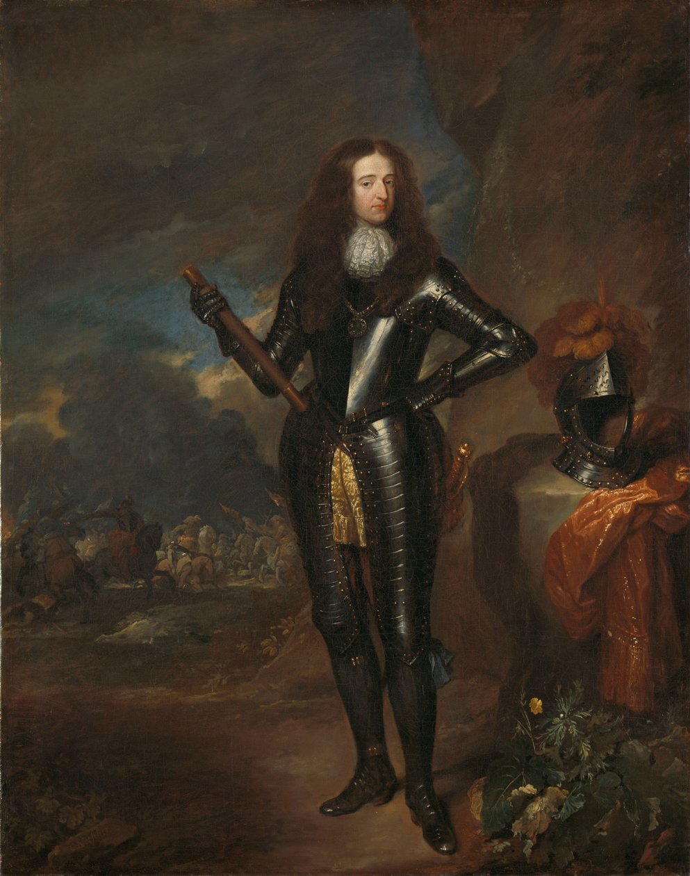 Porträtt av Vilhelm III, Prins av Orange och Stadtinnehavare, ca 1680-84 av Caspar Netscher