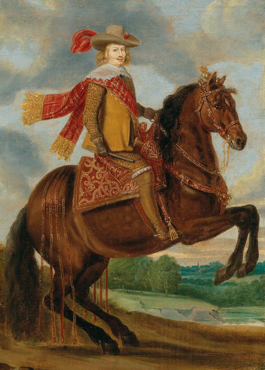 Ridsporträtt av kardinal-Infante Ferdinand av Österrike 1609-1641. av Caspar de Crayer