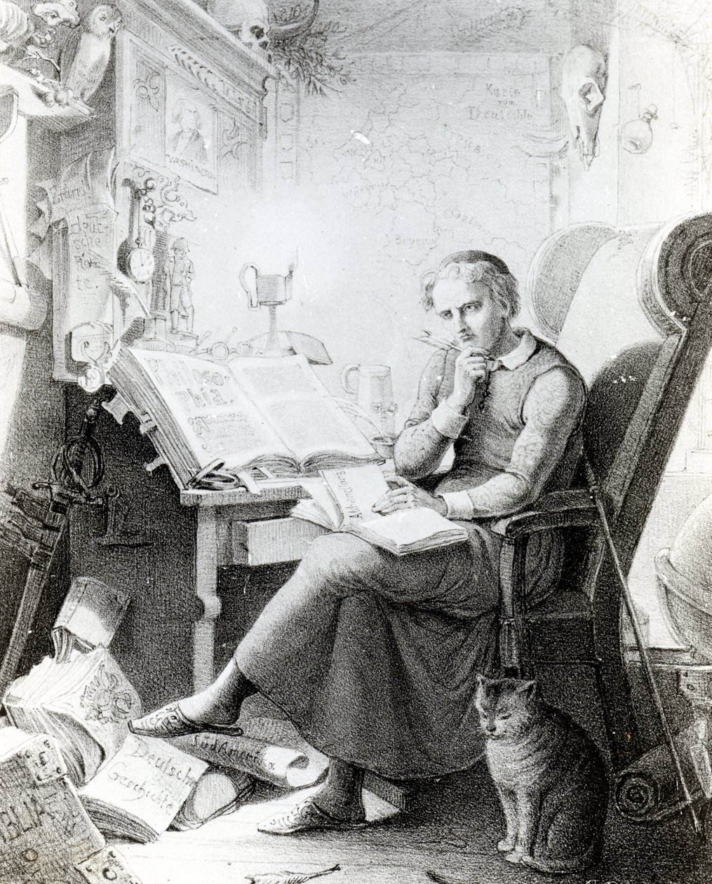 Filosof i sin studie av Casper Johann Nepomuk Scheuren