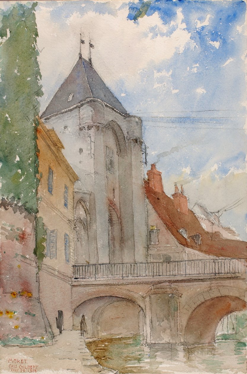 Bro vid Moret, Frankrike av Cass Gilbert