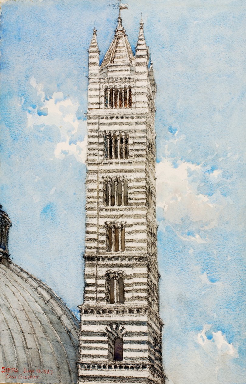 Katedraltornet, Siena, 1927. av Cass Gilbert