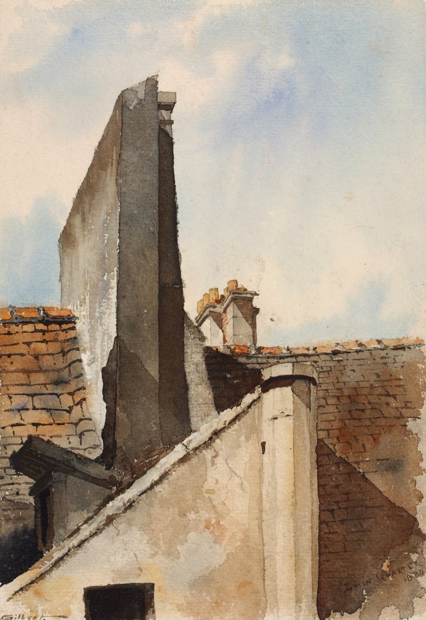 Quartier Latin, Paris, 1880. av Cass Gilbert