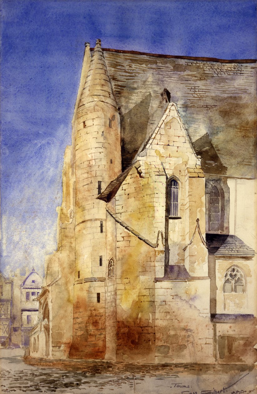 Gamla kyrkan, Tours, Frankrike, 1880. av Cass Gilbert