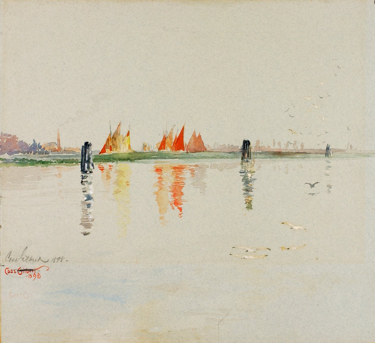 Lagunen, Venedig, 1898. av Cass Gilbert