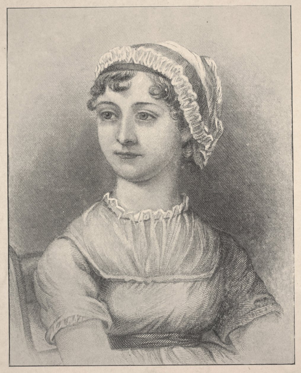 Jane Austen (gravyr) av Cassandra (after) Austen