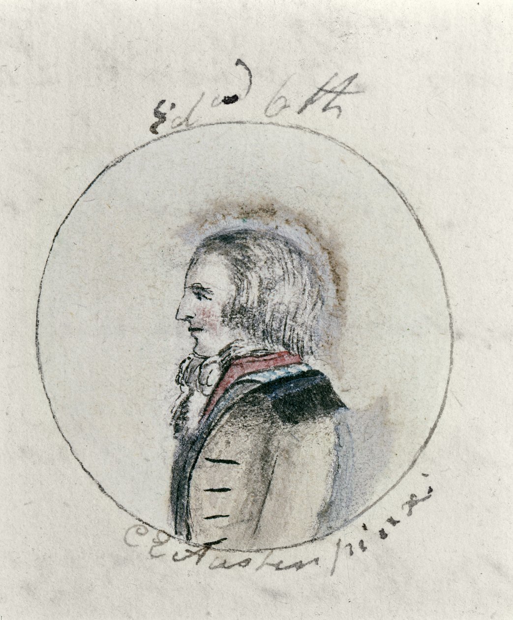 Edward VI (1537-53), ca 1790 (penna & bläck och wc på papper) av Cassandra Austen
