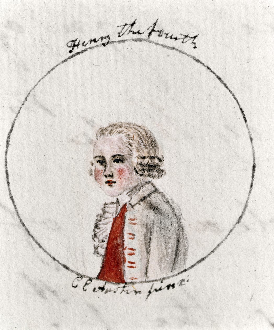 Henrik IV, ca 1790 (penna & bläck och wc på papper) av Cassandra Austen