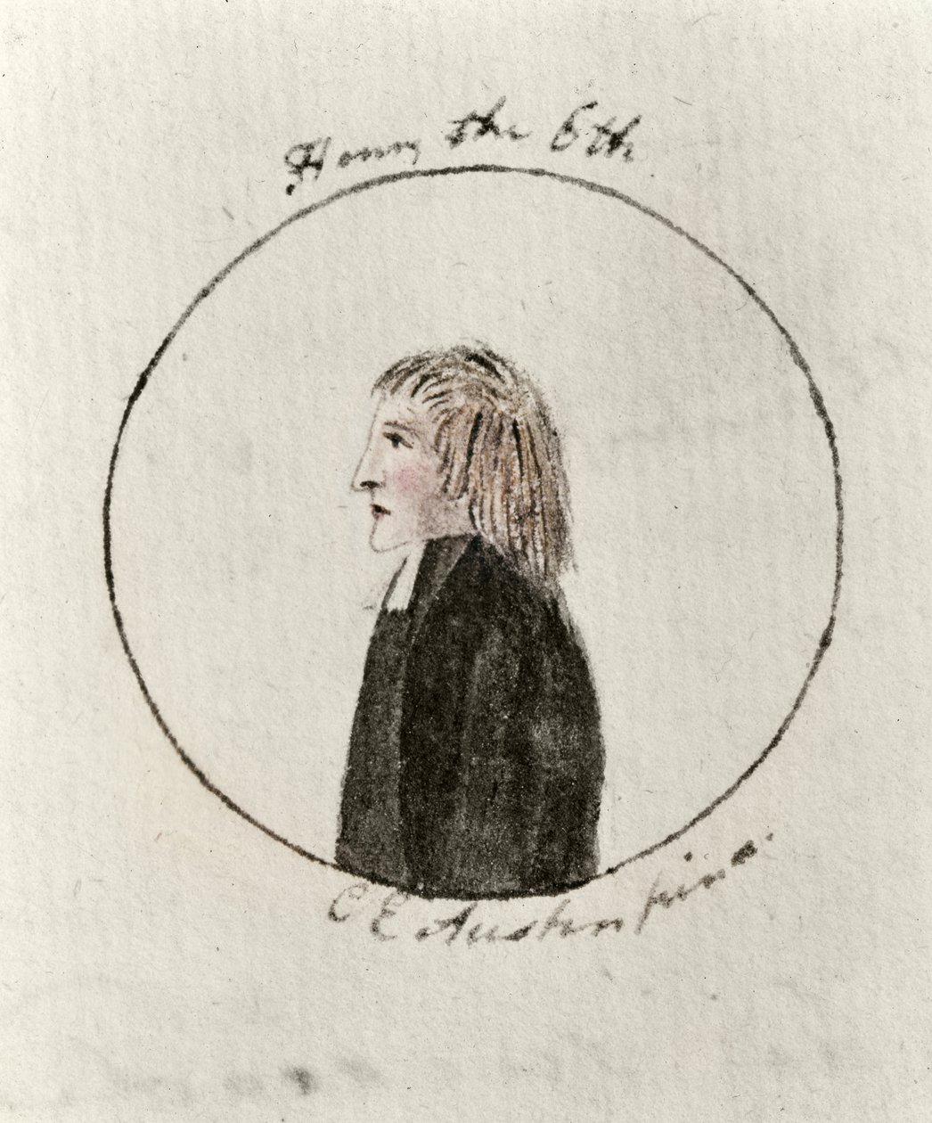 Henrik VI, ca 1790 (penna & bläck och wc på papper) av Cassandra Austen