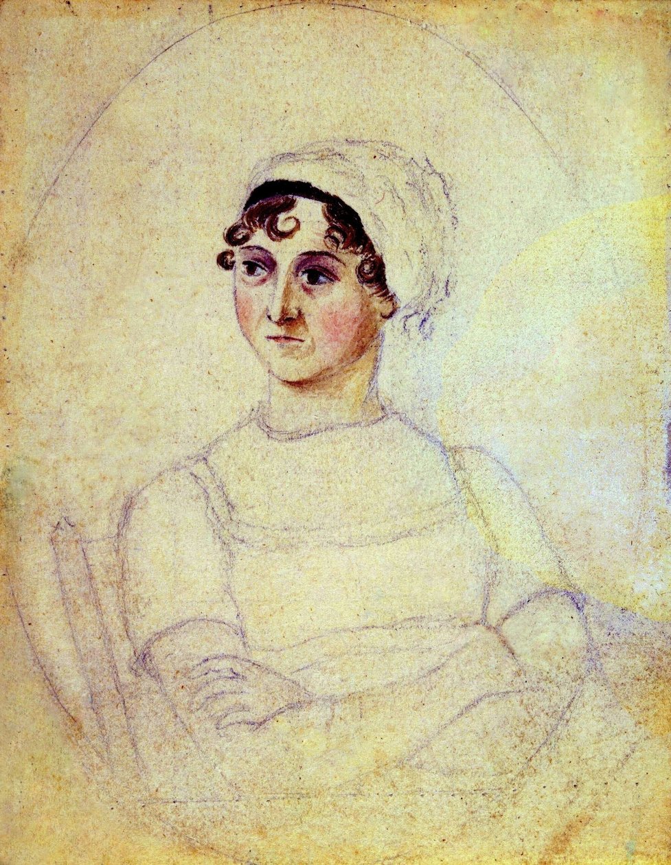Jane Austen (1810) restaurerad  remastrad av Amano1 av Cassandra Austen