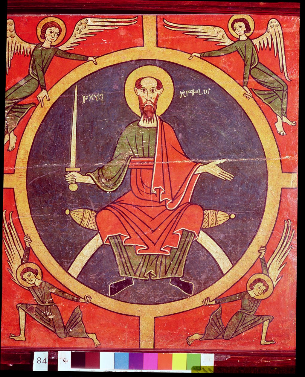 Sidopanel från en altartavla tillägnad St. Paul, ca 1200 (tempera på panel) av Catalan School