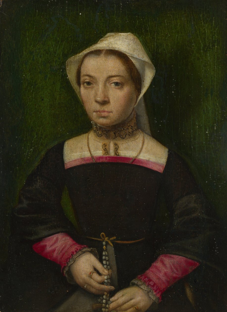 En dam med en rosenkrans, ca. 1550 av Catharina van Hemessen