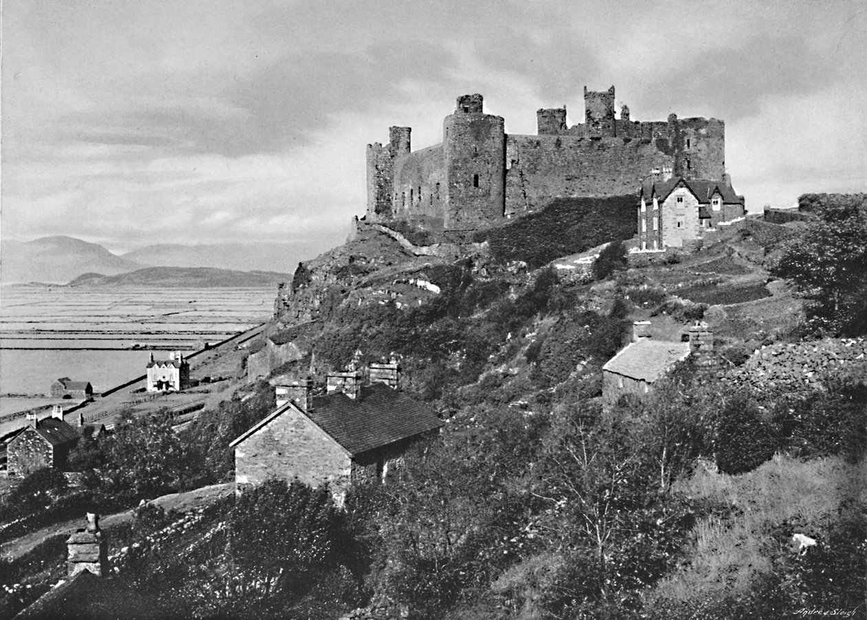 Harlech slott, c1896 av Catherall and Pritchard