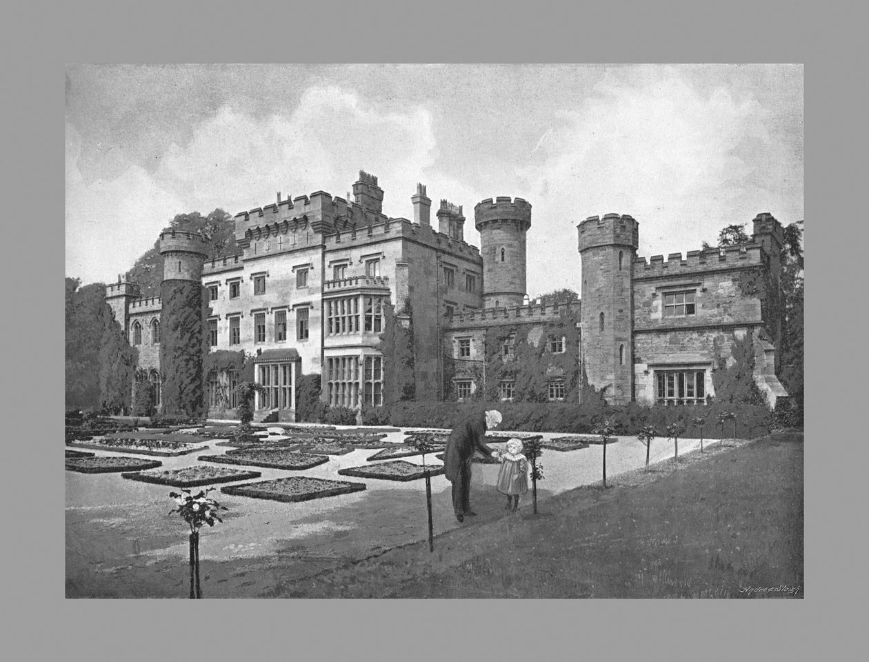 Hawardens slott, c1900 av Catherall and Pritchard