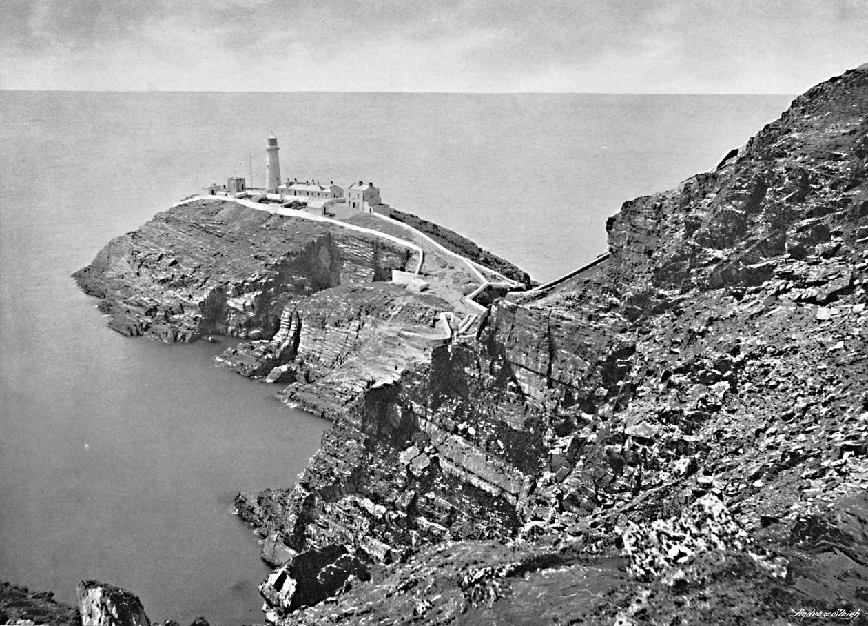 South Stack fyr, Holyhead, c1896 av Catherall and Pritchard