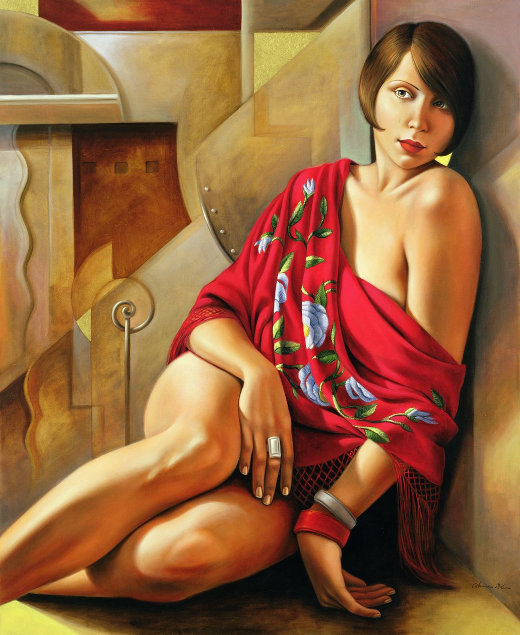 Autumn Ruby (olja på linne) av Catherine Abel