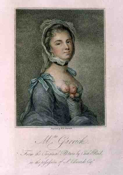 Mrs Garrick, graverad av W.P. Sherlock av Catherine (after) Read