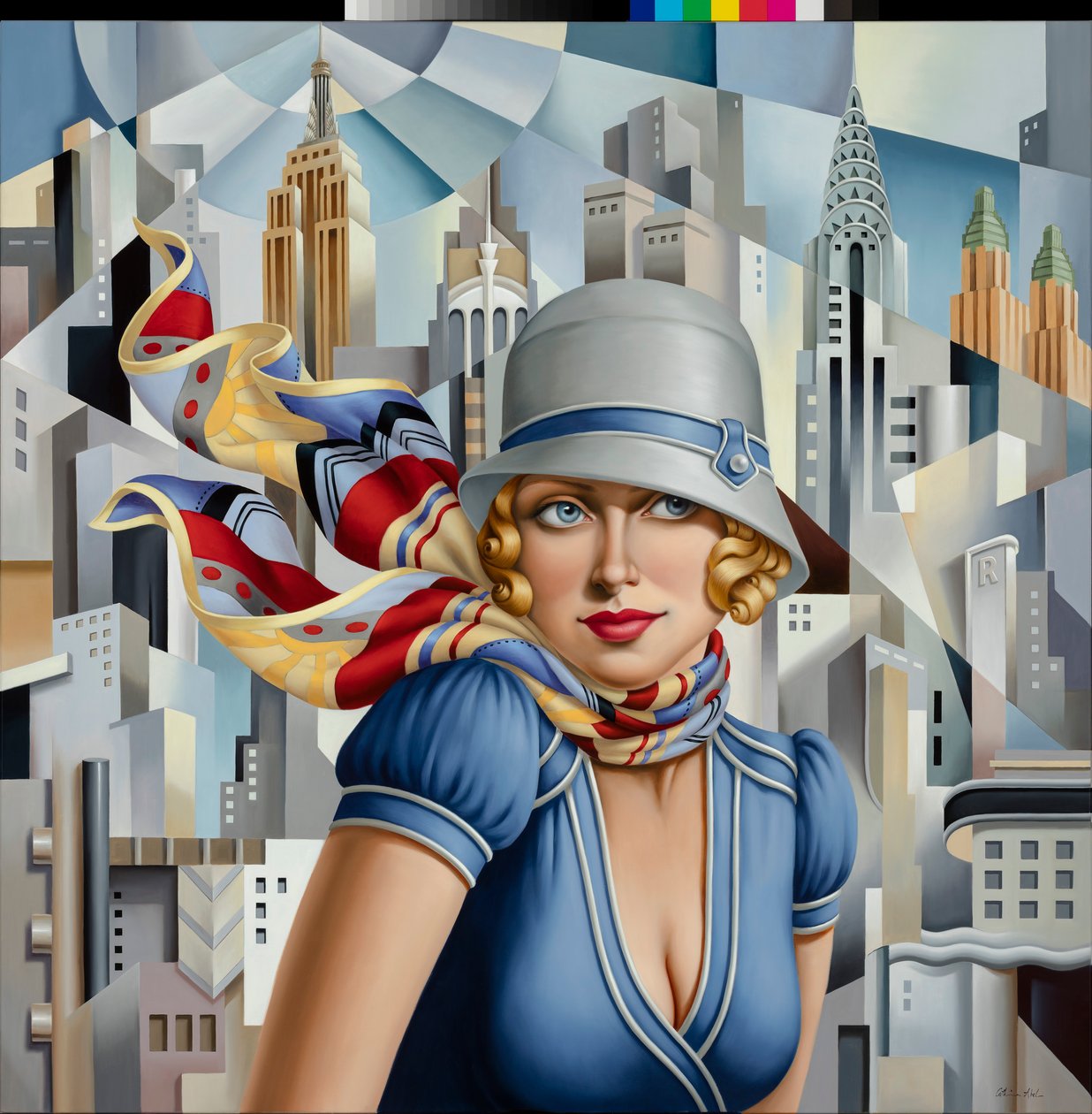 Summer in the City, 2015 (olja på linne) av Catherine Abel