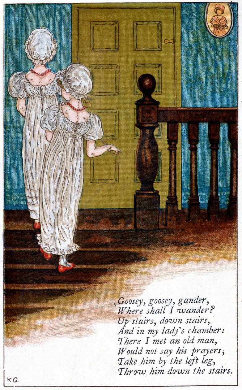 Illustration för "Gåsig, gåskön, vart ska jag vandra", Kate Greenaway 1846-1901 av Catherine Greenaway