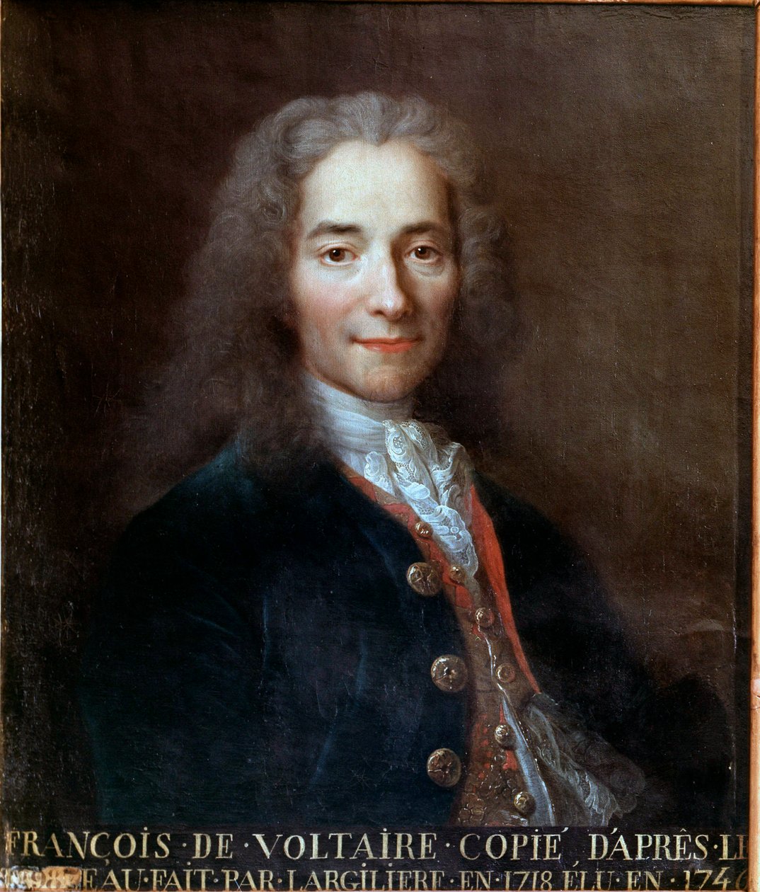 Porträtt av Voltaire av Catherine Lusurier