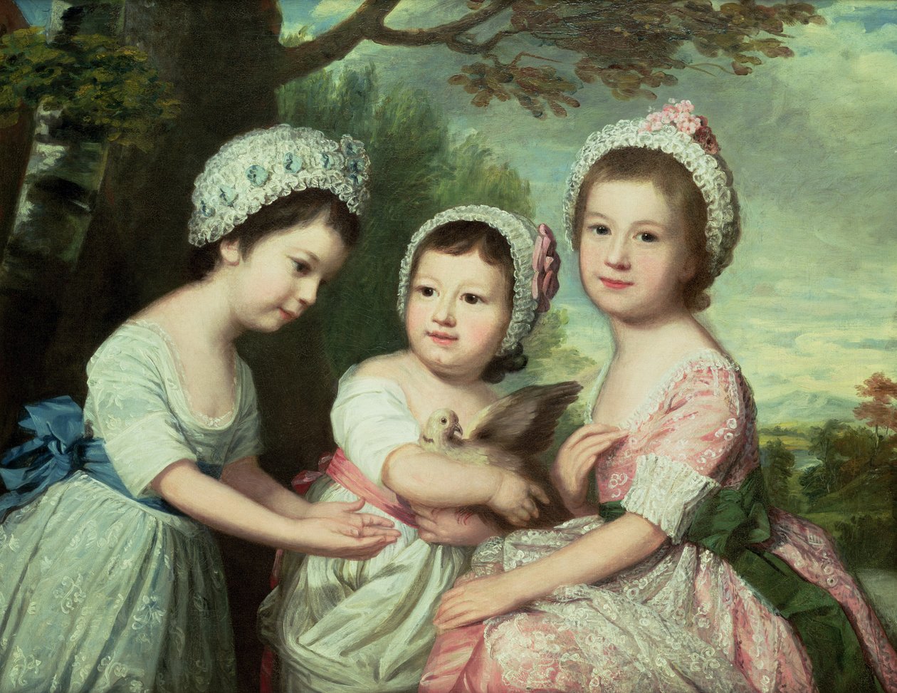 Caroline, Samuel Graeme och Catherine Marsh, ca 1770-talet av Catherine Read