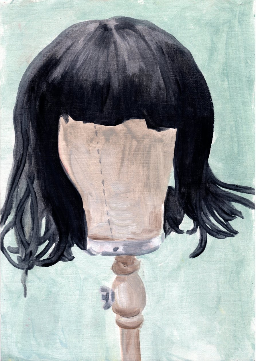 FF (Wig 1), 2020 (olja på papper) av Cathy Lomax