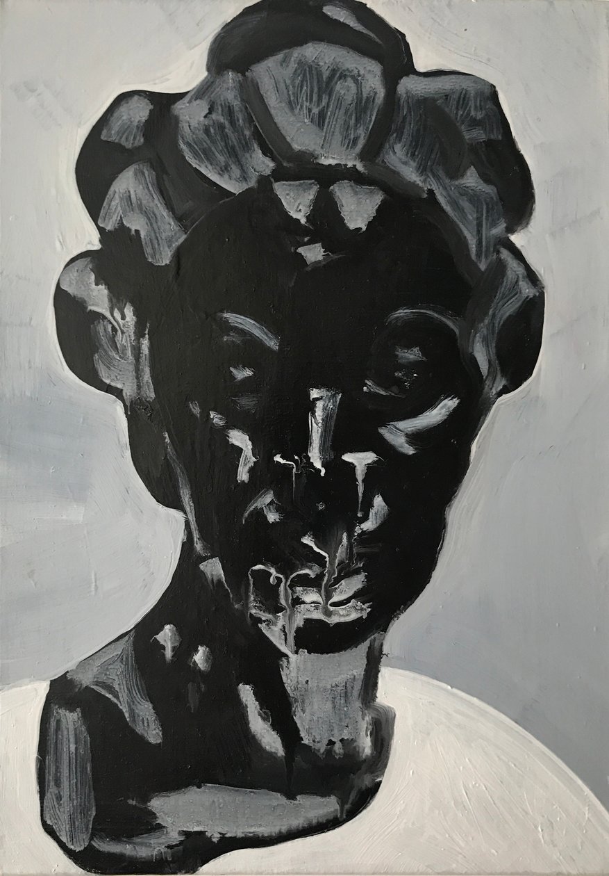 Jessie, 2017 (olja på linne) av Cathy Lomax