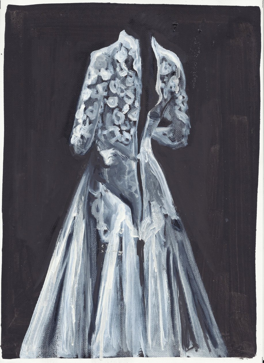 Lorelei, 2012 (olja  akryl på papper) av Cathy Lomax