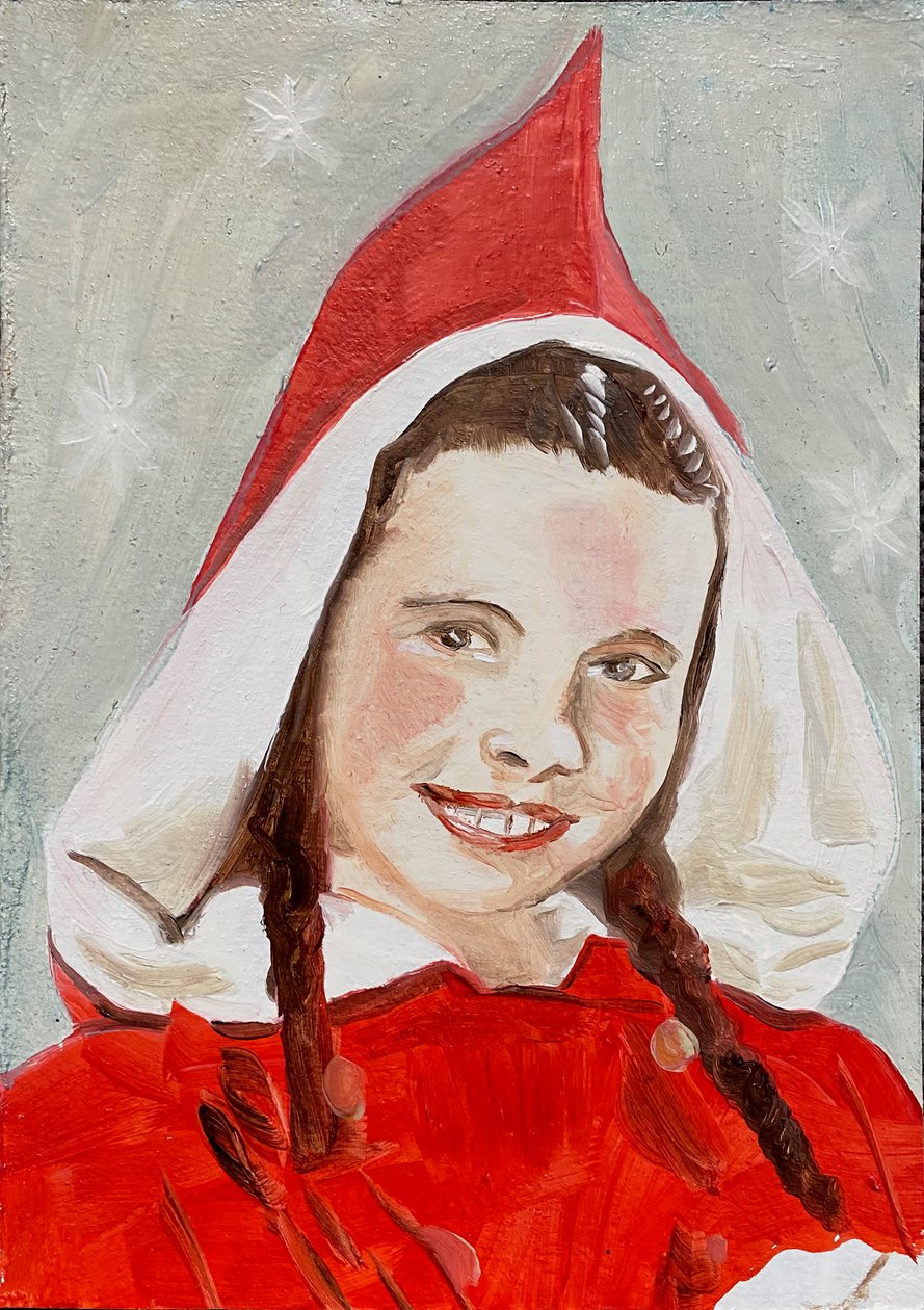 Margaret, 2023 (olja på papper) av Cathy Lomax
