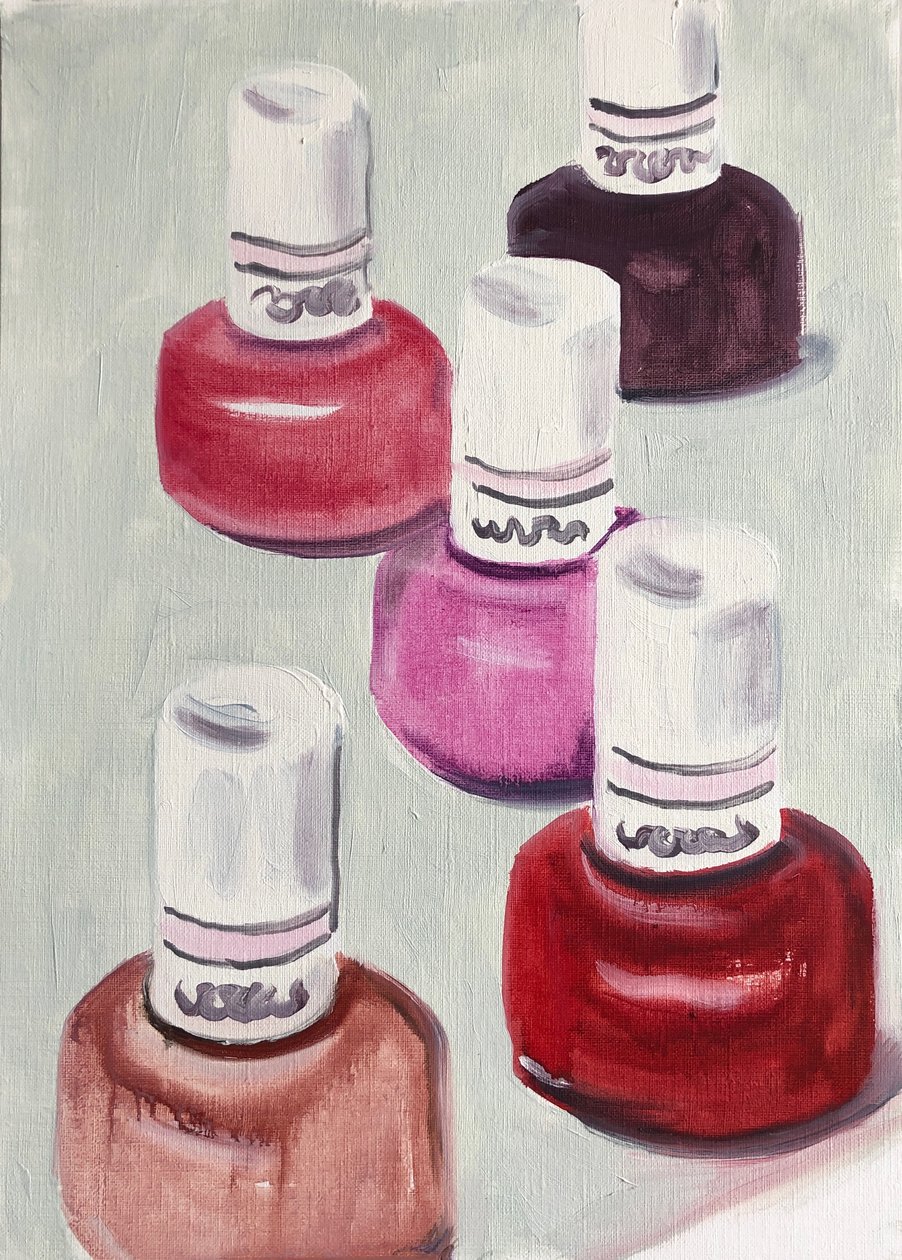 New Colours, 2019 (olja på papper) av Cathy Lomax