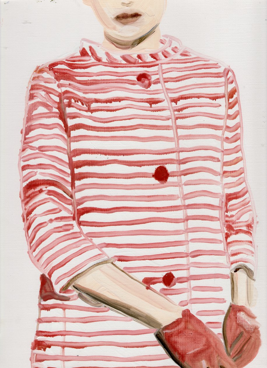 Stars in Stripes (MF), 2015 (olja på papper) av Cathy Lomax