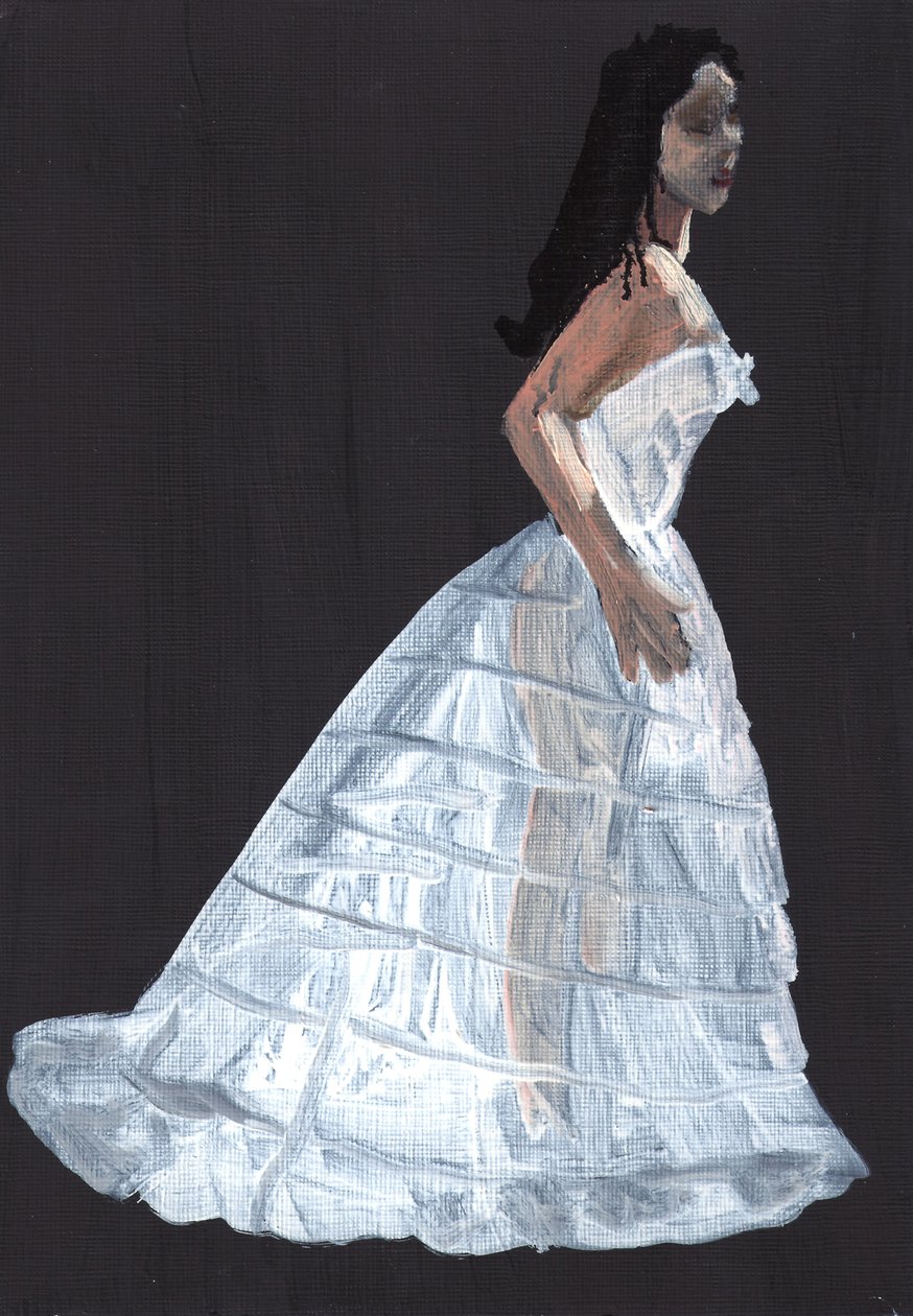 Susannah, 2011 (olja på papper) av Cathy Lomax