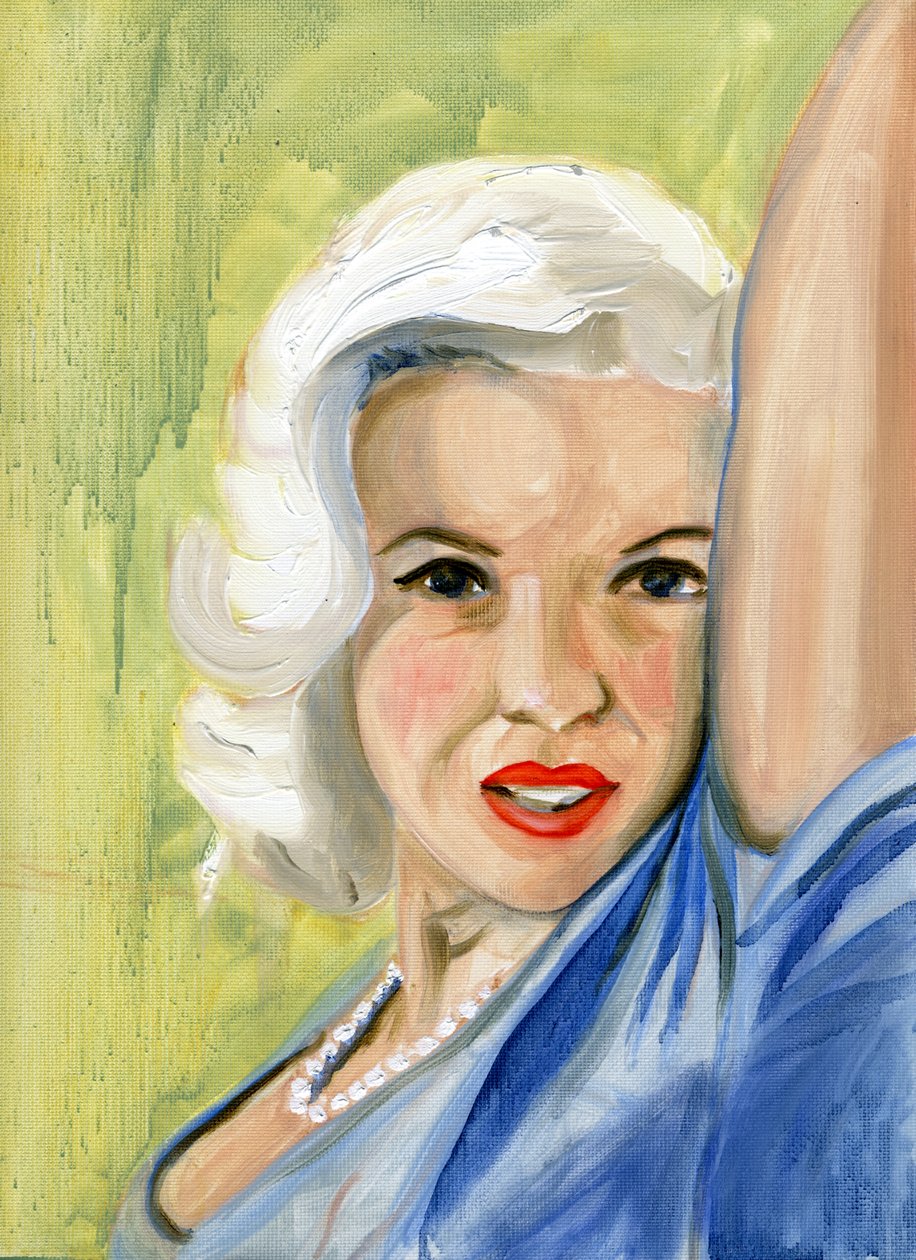 Det oundvikliga slutet på en kärleksgudinna (Jayne 10), 2008 (olja på duk, papper) av Cathy Lomax