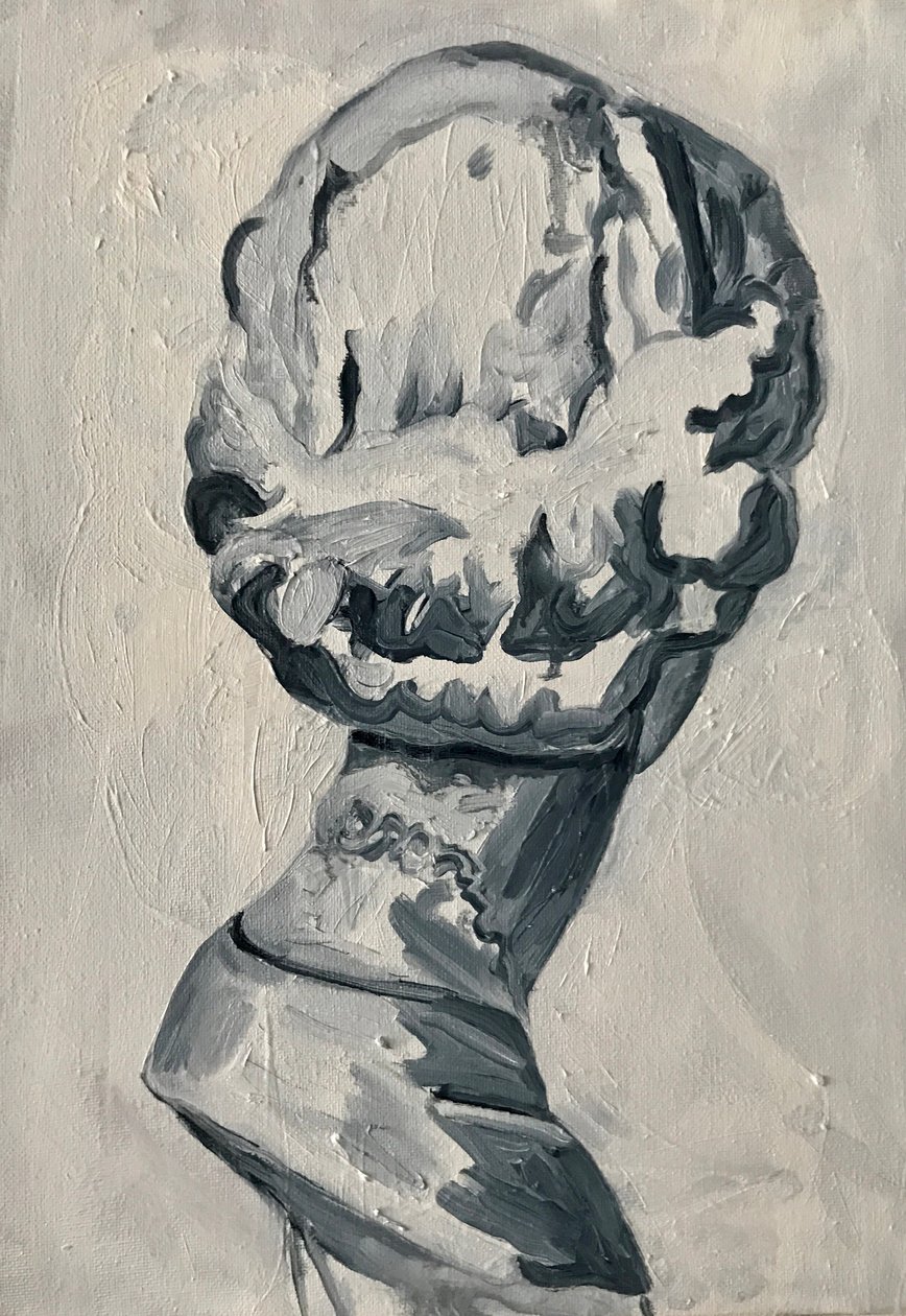 The Merry Maidens: Harper, 2017 (olja på linne) av Cathy Lomax