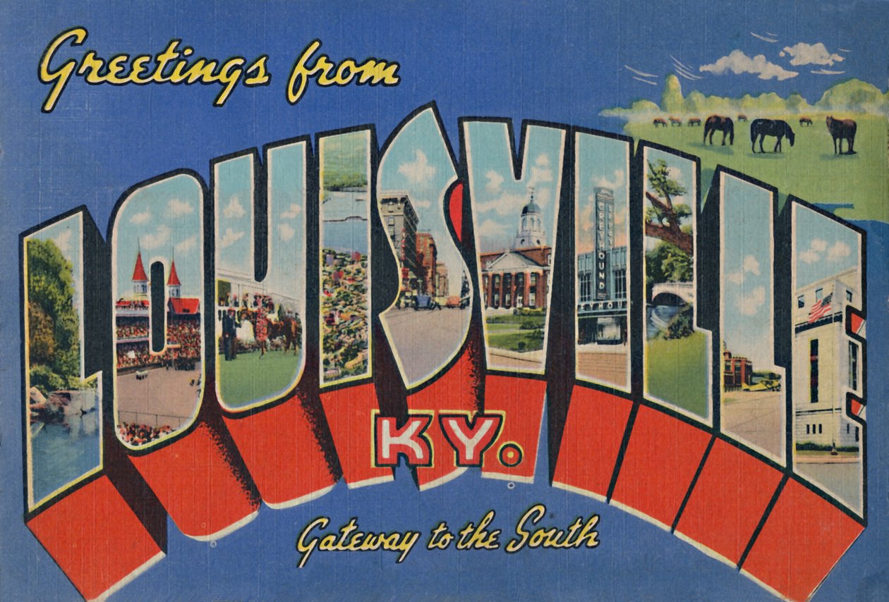 Hälsningar från Louisville Ky. - Gateway to the South, 1942 av Caufield and Shook