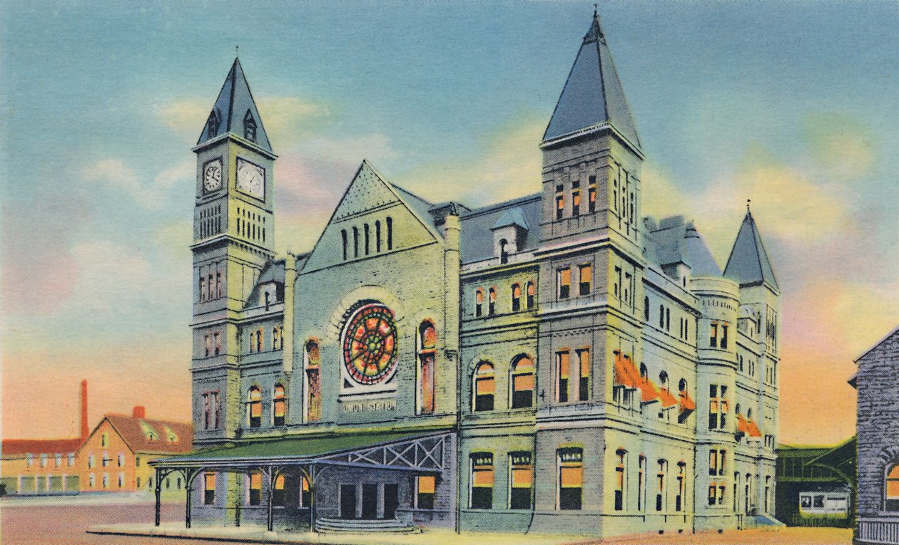 Union Station, 10:e och Broadway, 1942 av Caufield and Shook