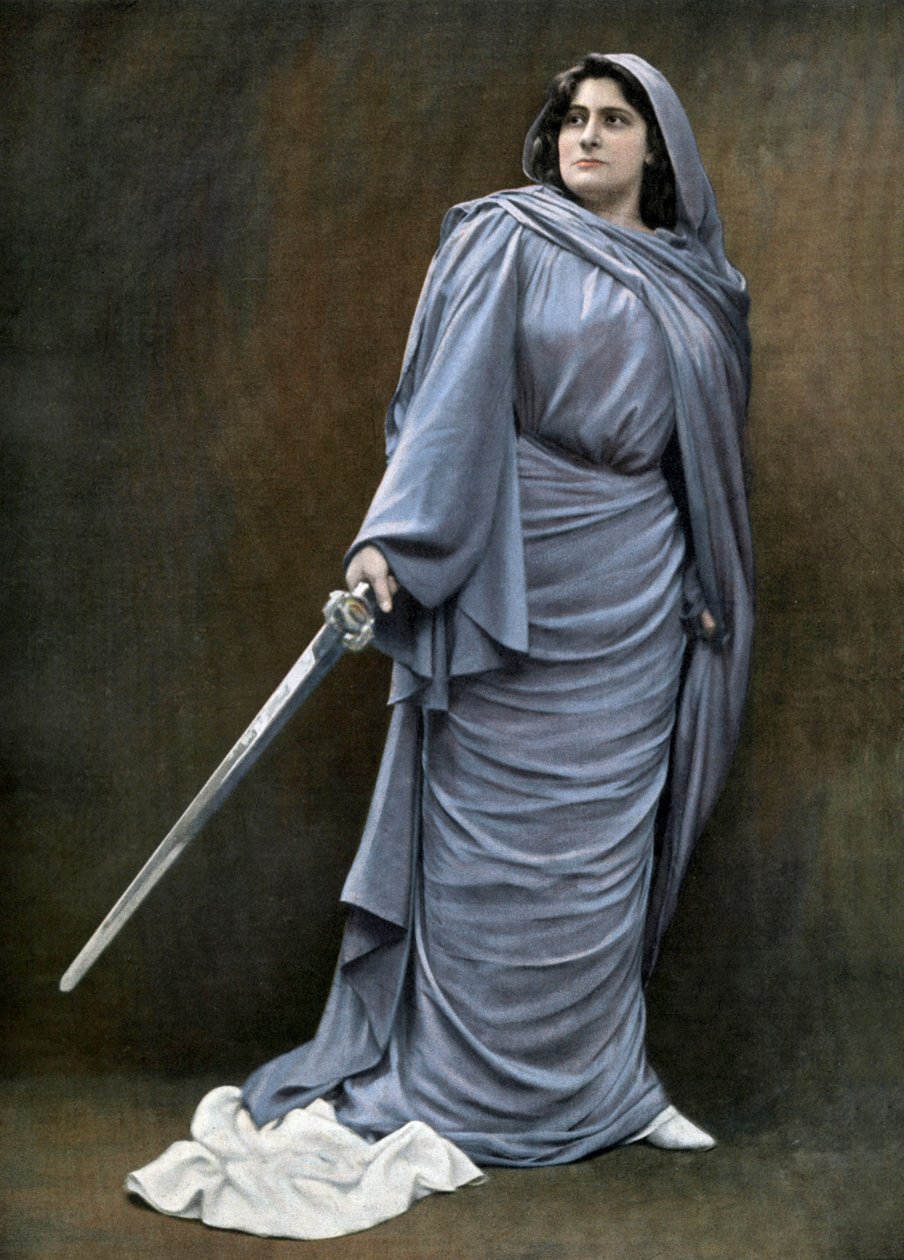 Franska sopranen Lucienne Breval (1869-1935) som Sephora i operan Le fils de letoile i Paris, foto av Cautin et Berger från franska tidningen Le Theatre 1 juli 1904 av Cautin and Berger Cautin and Berger