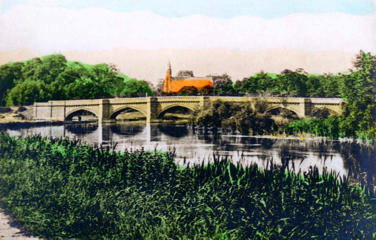 Bro över Themsen vid Clifton Hampden, 1926. av Cavenders Ltd