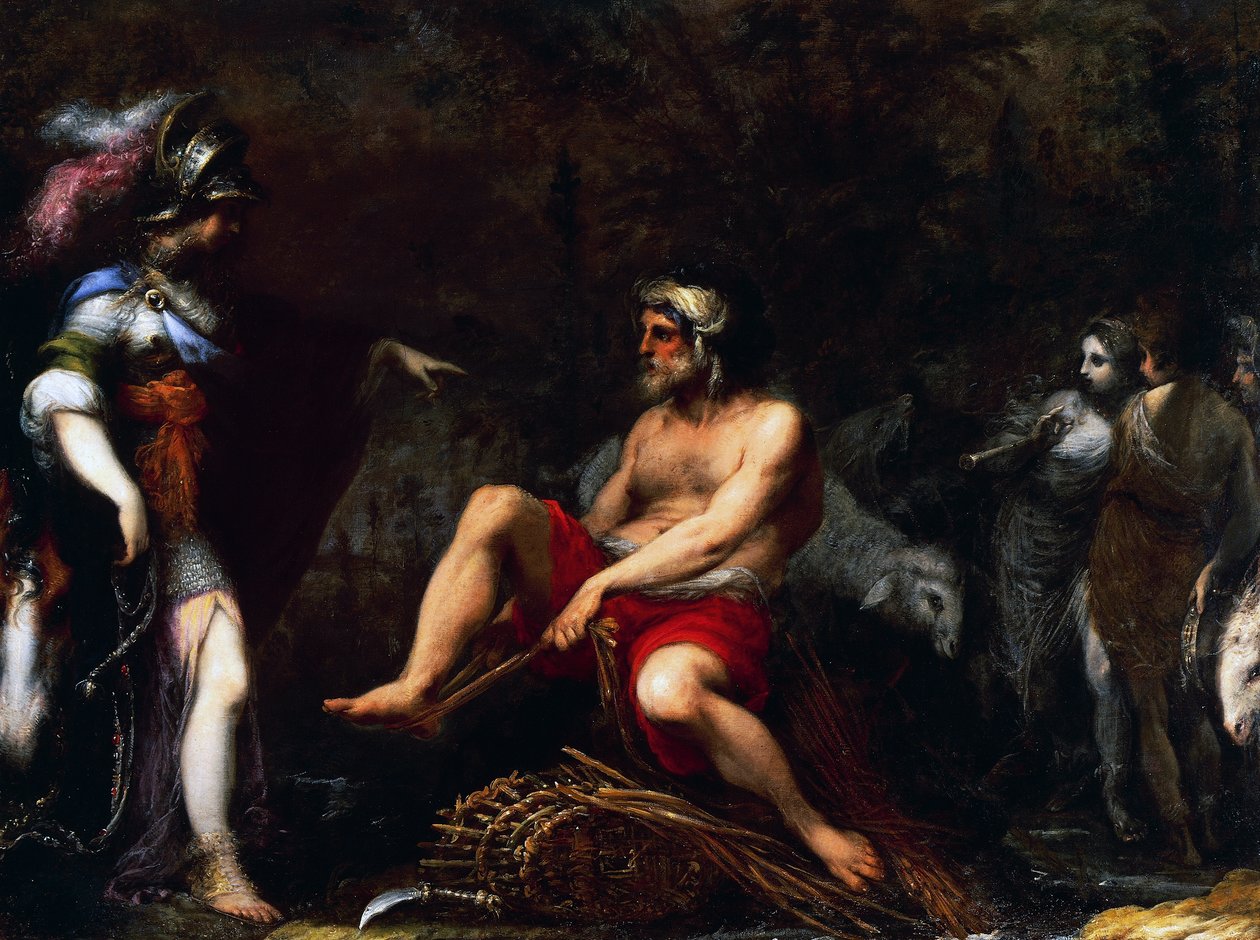 Erminia bland herdarna, av Francisco Montelatici känd som Cecco Bravo (1601-1661), olja på duk av Cecco  Bravo