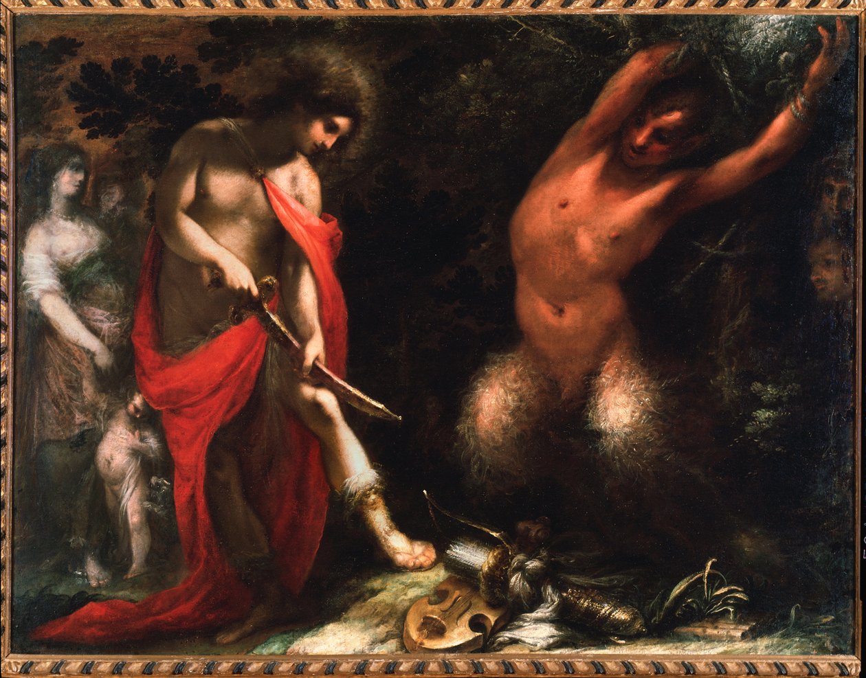 Apollo och Marsyas (olja på duk). av Cecco  Bravo
