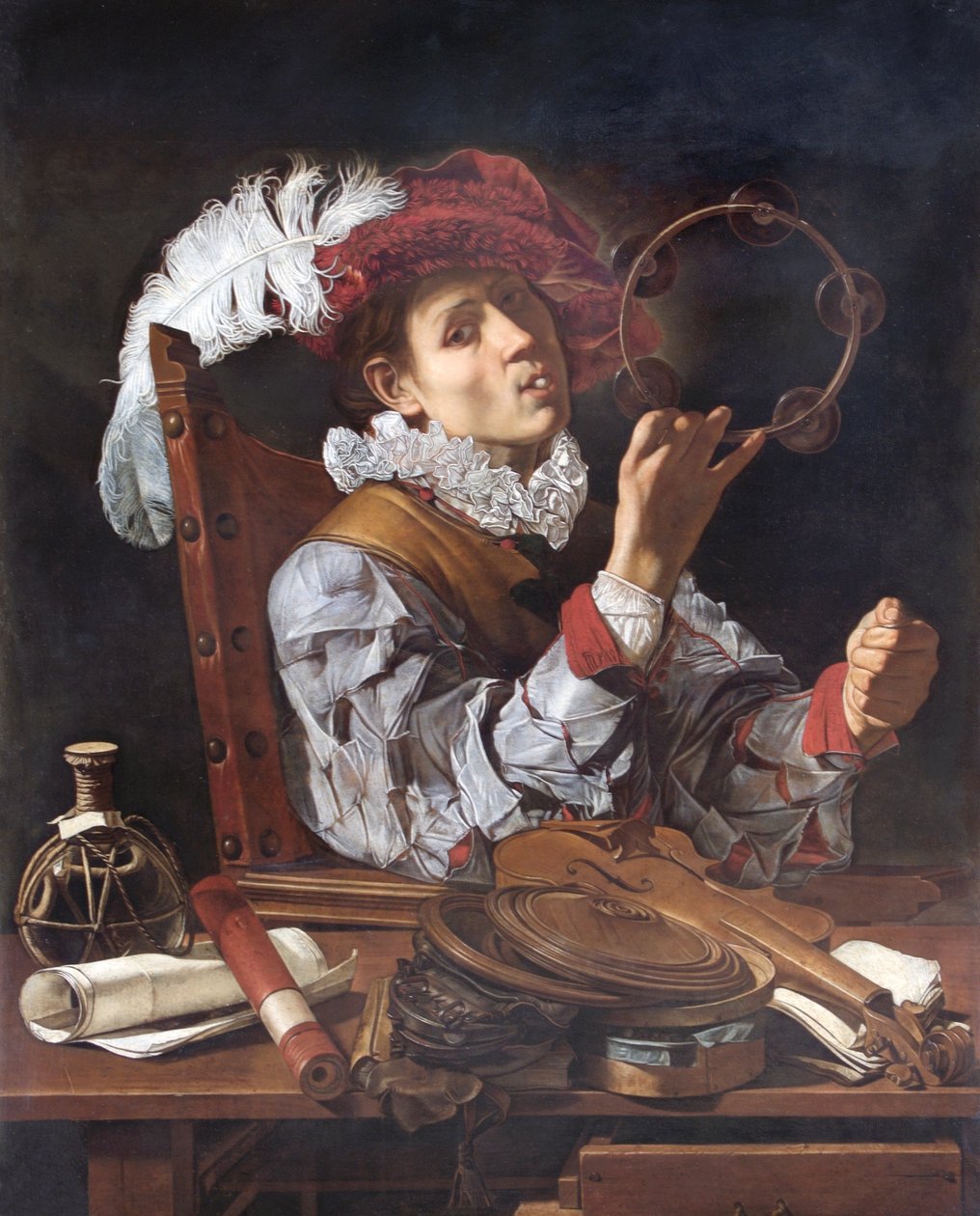 En musiker, ca 1610 (olja på duk) av Cecco de Caravaggio