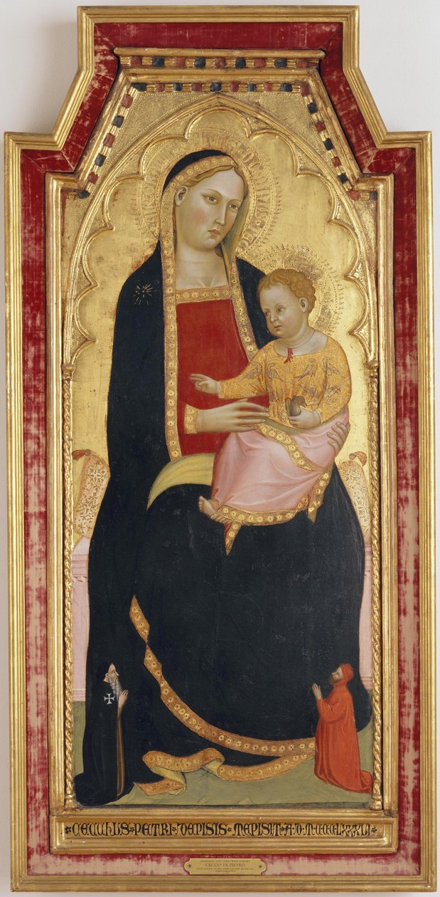 Madonna och barnet med donatorer av Cecco di Pietro