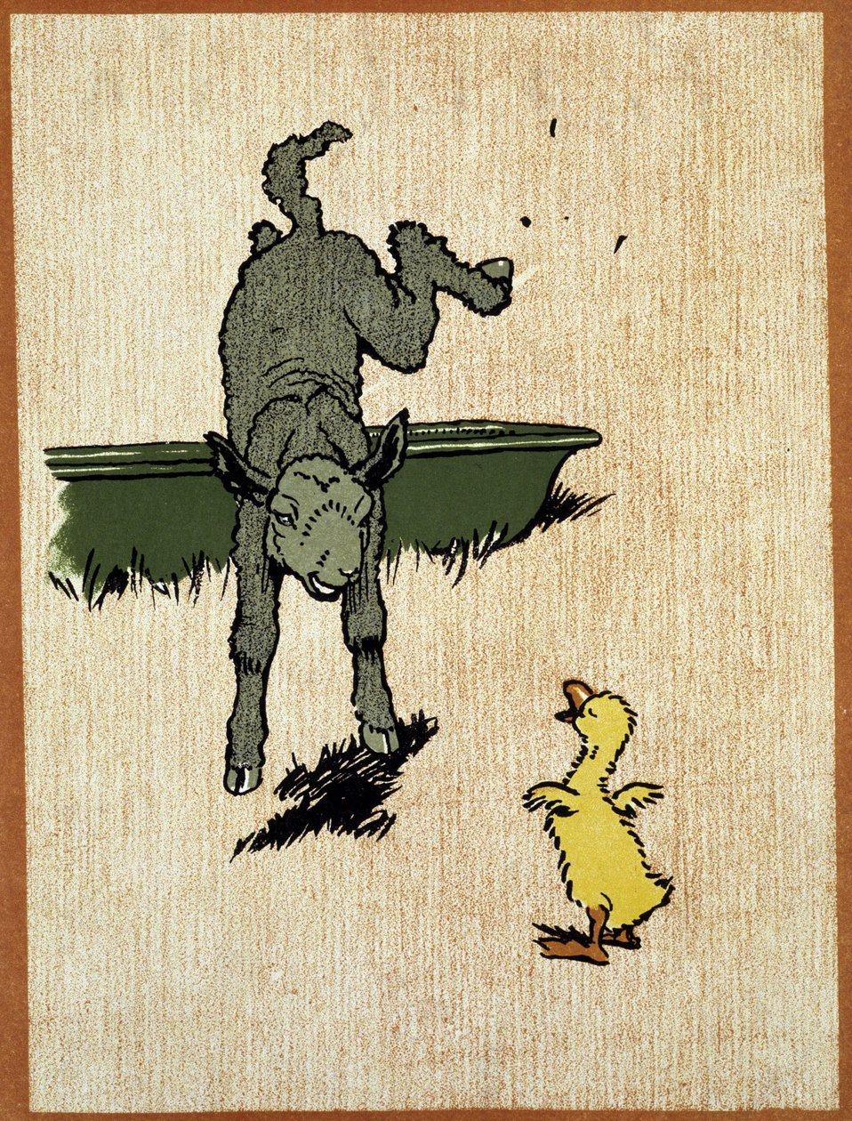 Svart lamm och ankunge - teckning av Cecil Aldin av Cecil Charles Windsor Aldin