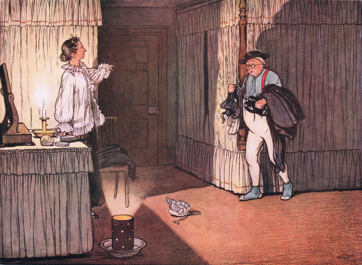 Jag litar på frun, återupptog Mr Pickwick, att min fläckfria karaktär och den hängivna respekt jag hyser för ditt kön av Cecil Charles Windsor Aldin