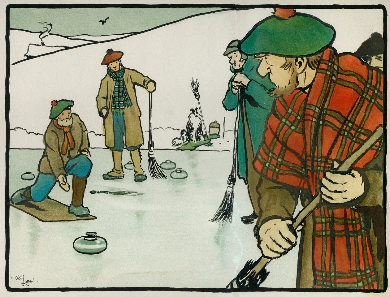 Gammal engelsk sport och spel: Curling av Cecil Charles Windsor Aldin