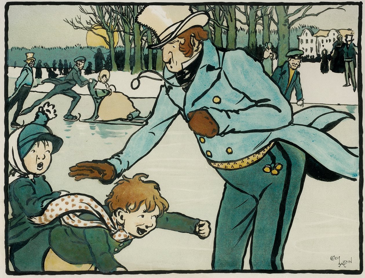 Old English Sport och spel: Skridskoåkning av Cecil Charles Windsor Aldin