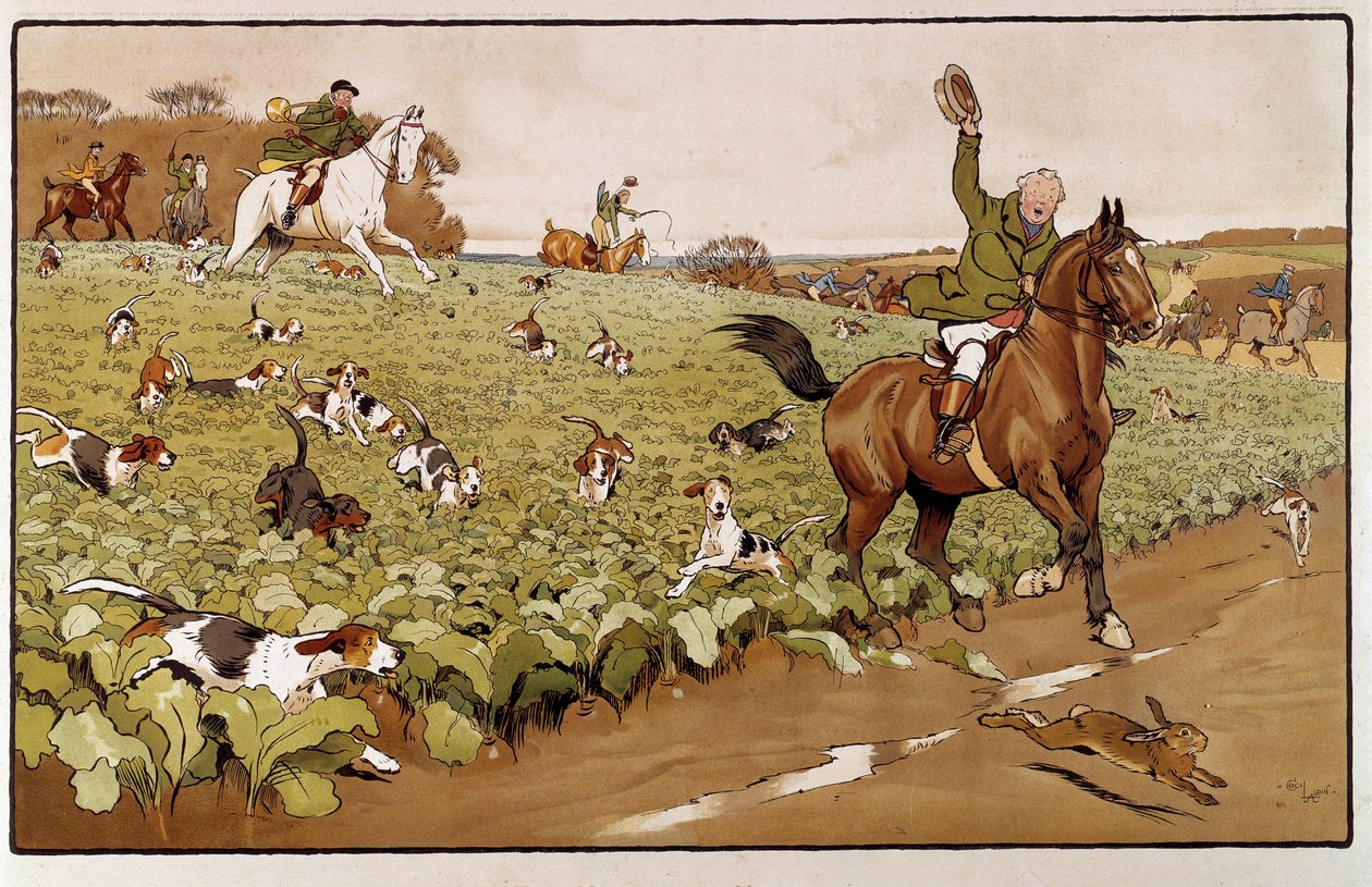 Akvarell av Cecil Aldin (1870-1935) Privat samling från 1800-talet av Cecil Charles Windsor Aldin