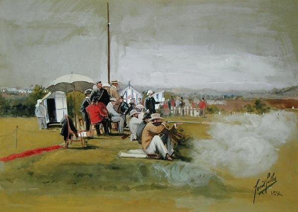 Skjutfält, Bisley Camp av Cecil Cutler