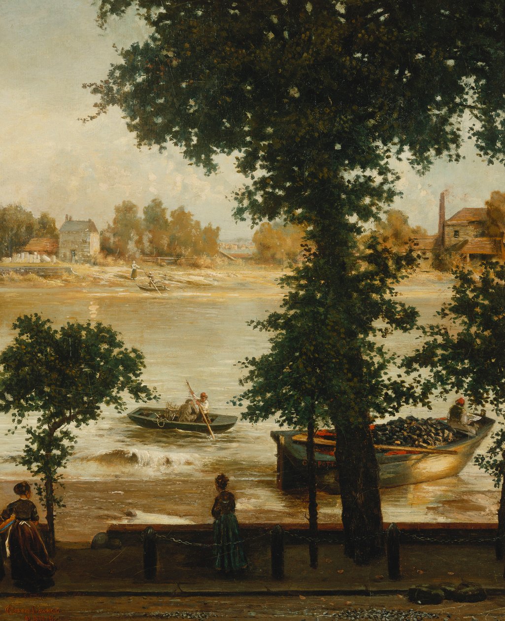 En sommarkväll på Cheyne Walk, 1870-71 av Cecil Gordon Lawson