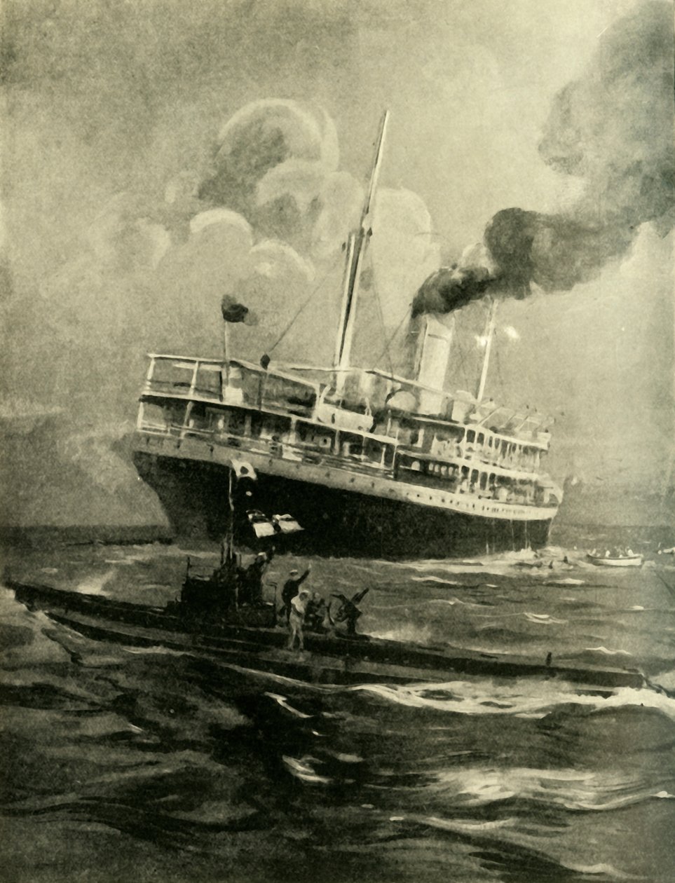 Falabas förlisning, första världskriget, 28 mars 1915, c1920. av Cecil King
