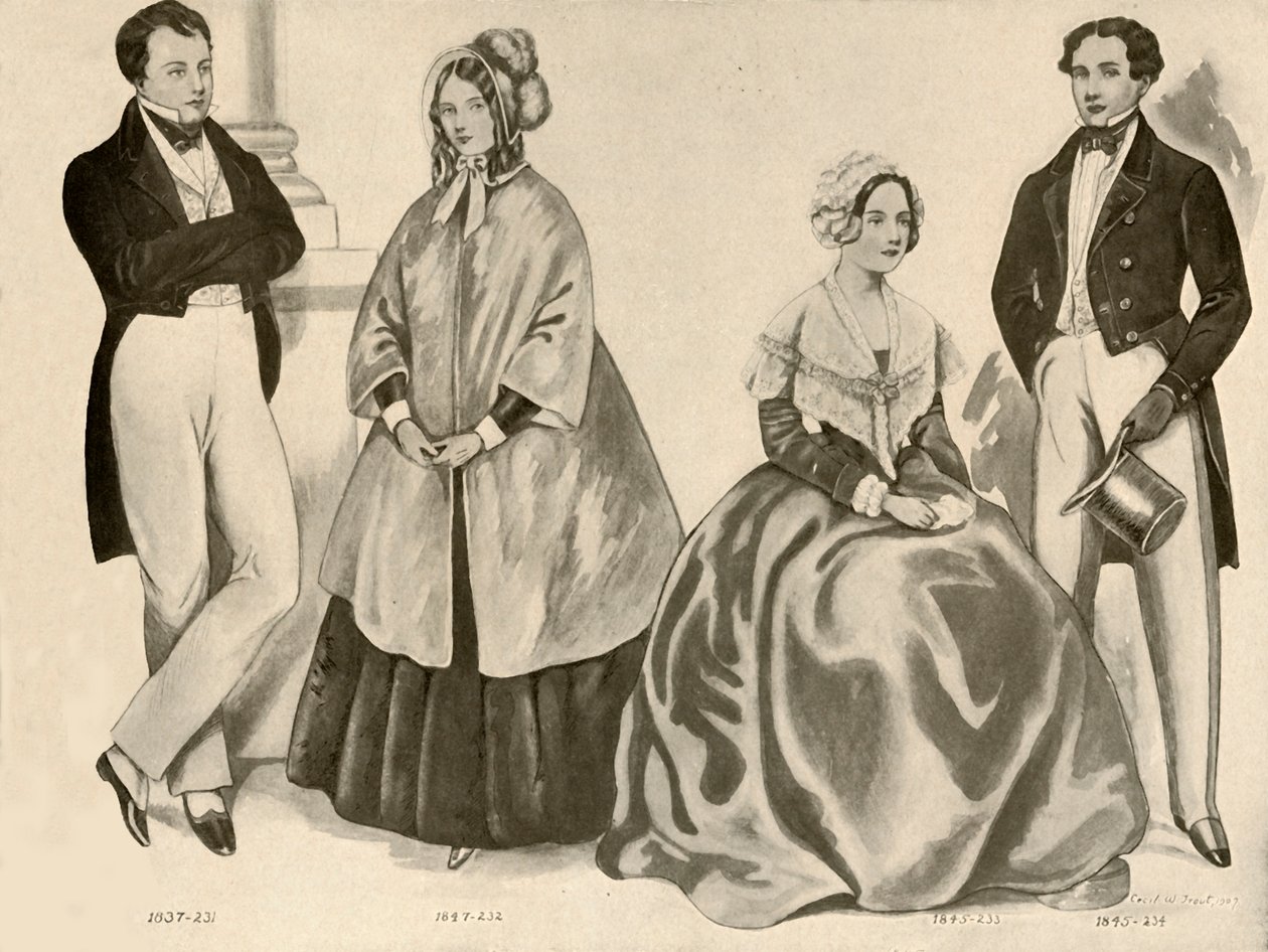 Kläder från 1836-1847, 1907, 1937. av Cecil W. Trout